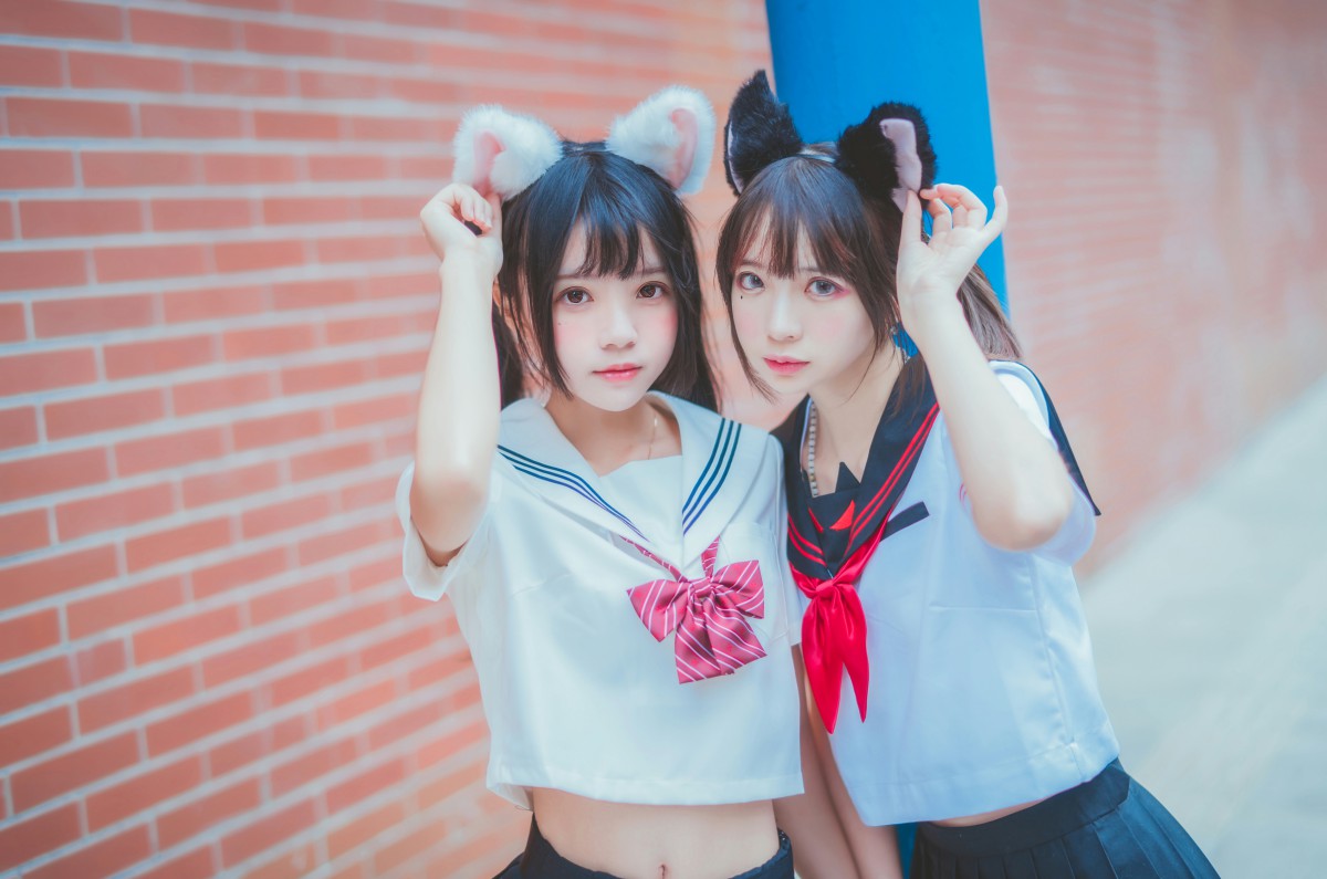 萝莉风COS 桜桃喵&疯猫ss – JK百合2 – COSPLAY-御萝部落